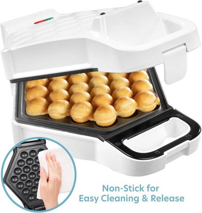 Bubble Waffle Maker | Electric Nonstick Hong Kong Egg Waffler with Ready Indicator Light - Quick & Easy Homemade Ice Cream Cones