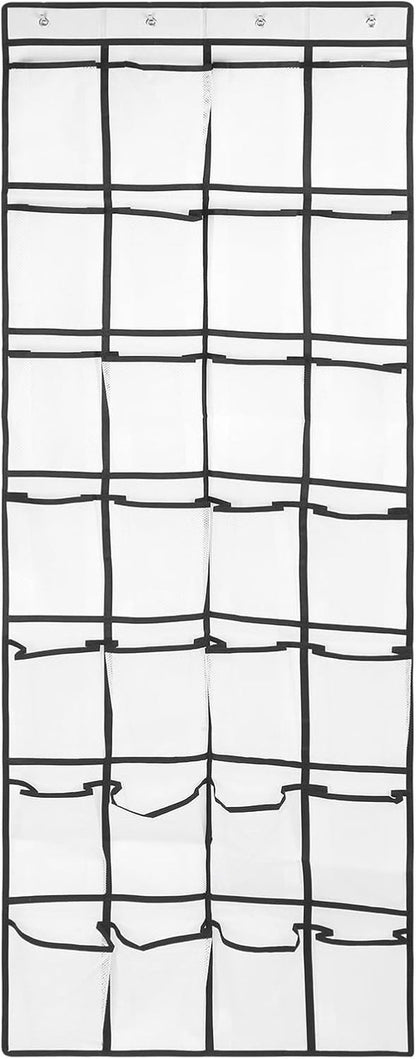 GOMAJI 28 Pocket Over the Door Shoe Organizer - Large Capacity Hanging Storage with 4 Hooks