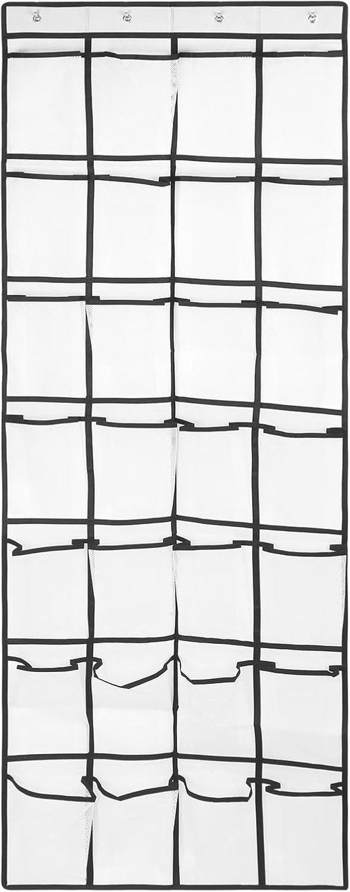 GOMAJI 28 Pocket Over the Door Shoe Organizer - Large Capacity Hanging Storage with 4 Hooks