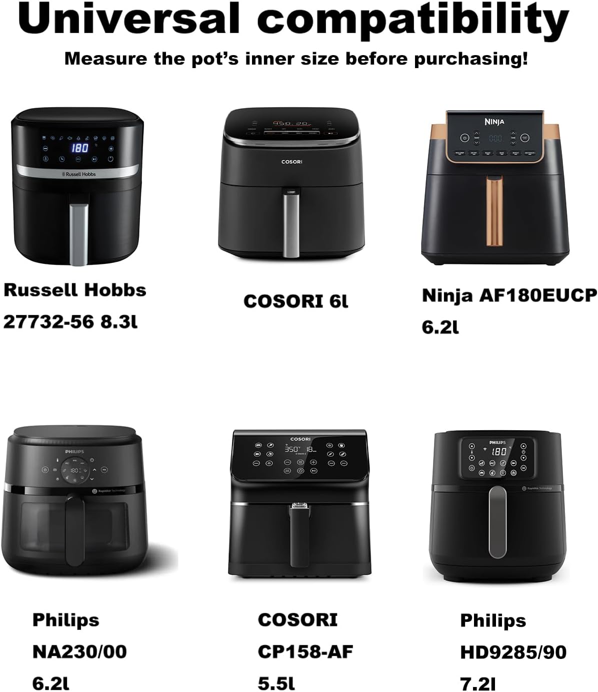 Skiennix 9-Inch Silicone Air Fryer Liners - Reusable Baking Accessories for Ninja & Cosori | 2 Pack
