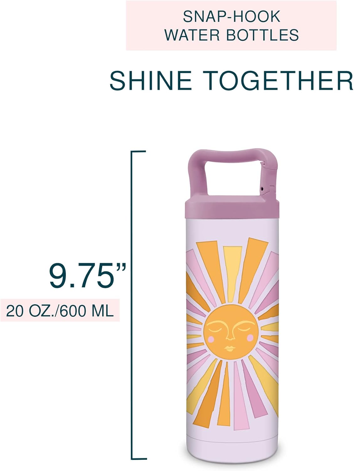Shine Together by Studio Oh! Insulated Water Bottle - 20-Ounce Stainless Steel, BPA-Free Design