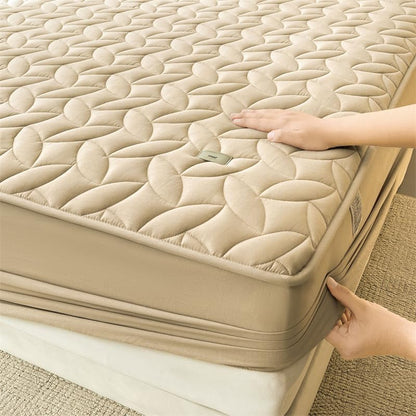Brown Mattress Protector Fitted Deep Pocket 11 Inch - Washable King Size