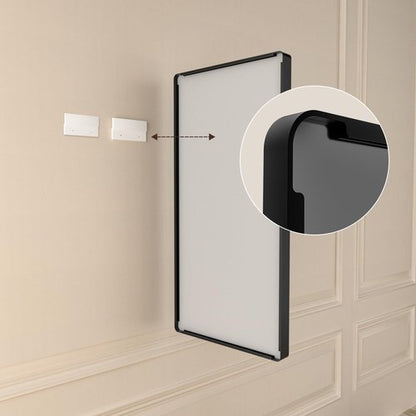 ISTRIPMF 22x30 Inch Black Bathroom Mirror,Rectangle Wall Mirror for Bathroom,Round Corner Matte Black Metal Framed Mirror(Horizontal/Vertical)