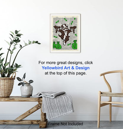 Urban Street Art | Fashion Graffiti Wall Art Print - Upcycled Dictionary Poster for Home Decor - 8x10 Unframed