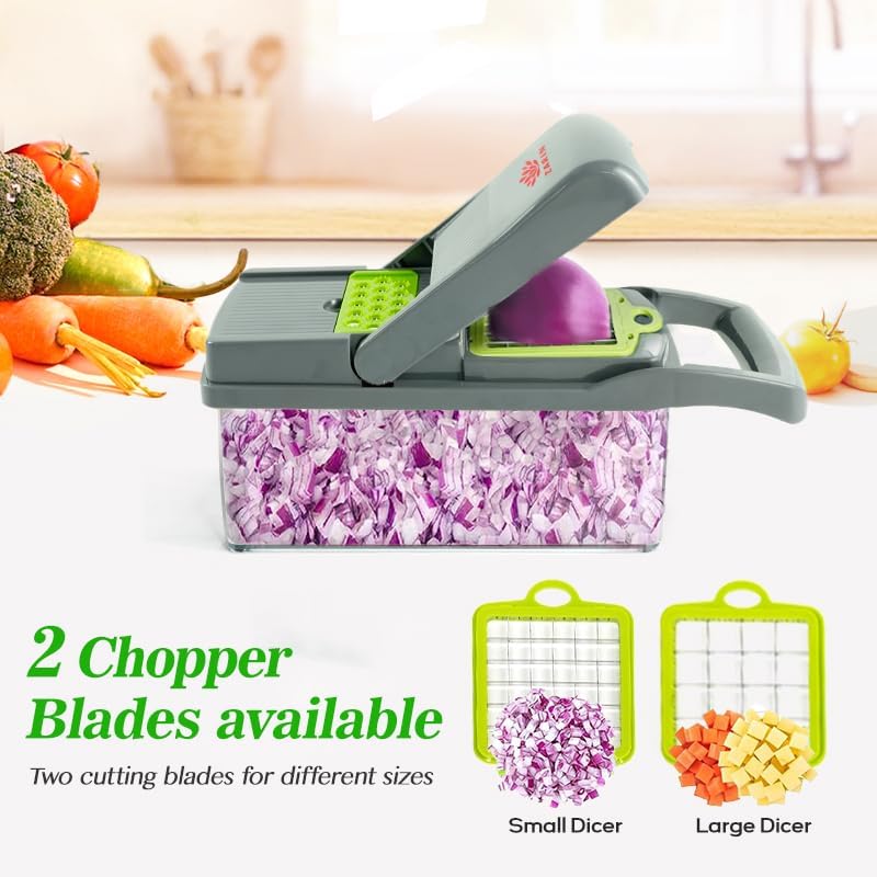 ZARIN 16-In-1 Vegetable Chopper & Slicer - Multi-Function Mandoline for Easy Meal Prep | Perfect for Onions, Fruits & Veggies