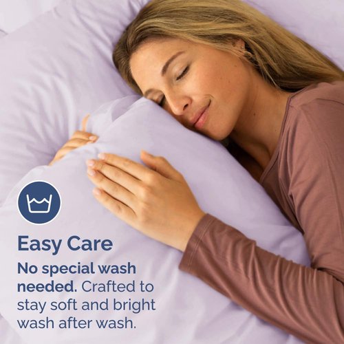 Queen Pillow Cases Set of 2 - Ultra Soft Hotel Quality Pillowcase Covers - Comfy, Cozy & Wrinkle Free - Shrinkage and Fade Resistant - Machine Washable Pillow Protectors - 2 Piece Set - Light Lavender