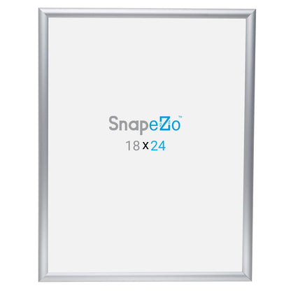 SnapeZo 2-Pack 18x24 Inches Silver Poster Frames, Front-Loading Snap Frame, 1" Aluminum Profile, Wall Mounted