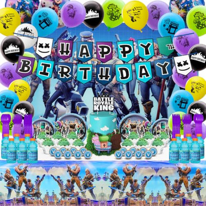 Battle Royale Theme Birthday Party Supplies Set 159 Pieces Decorations