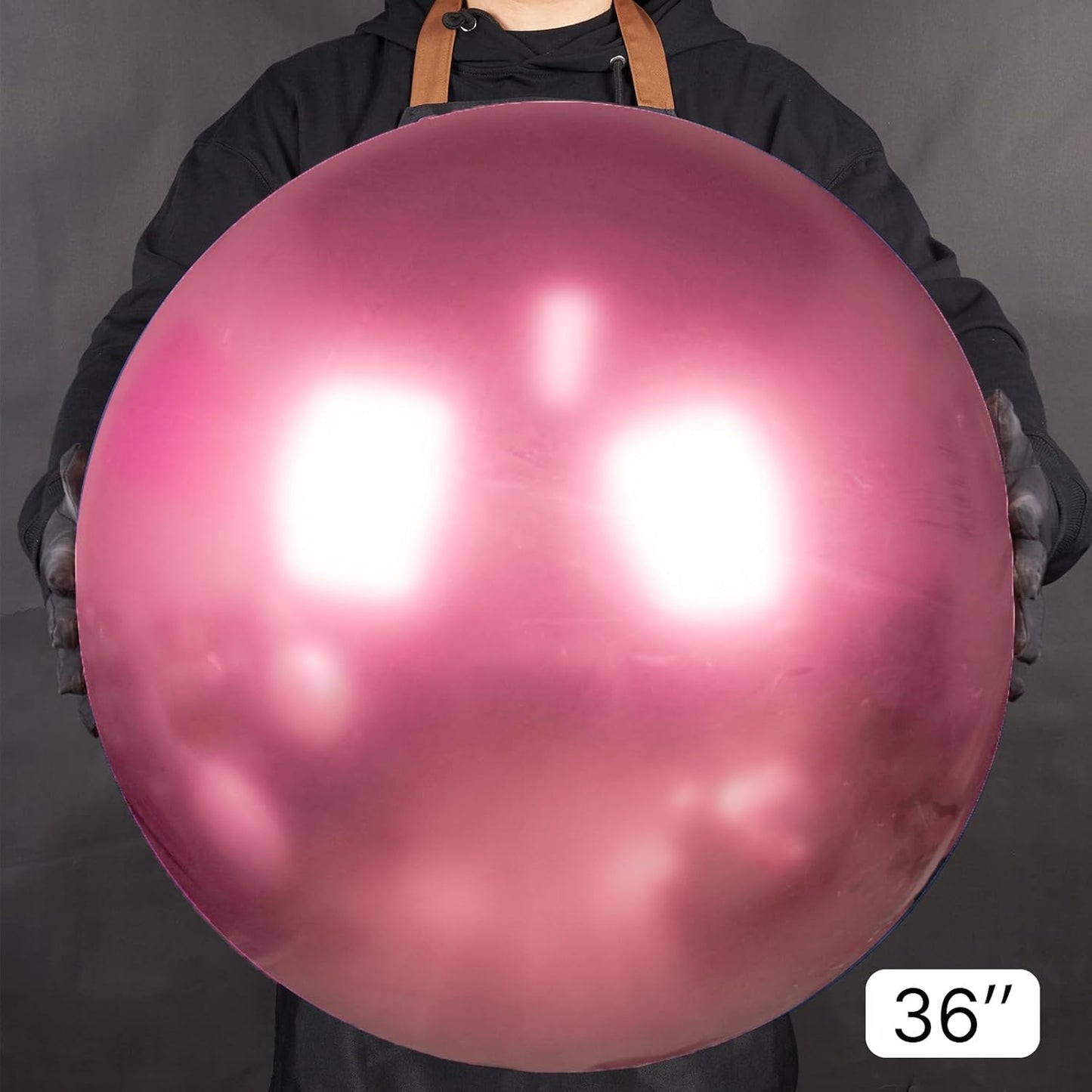 PartyWoo Metallic Pink Balloons - 36 Inch Jumbo Latex Balloons for Birthday & Wedding Decor | 4 Pack