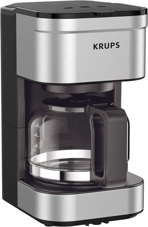 KRUPS Simply Brew Compact 5-Cup Coffee Maker - Stainless Steel, Pause & Brew, Keep Warm Feature