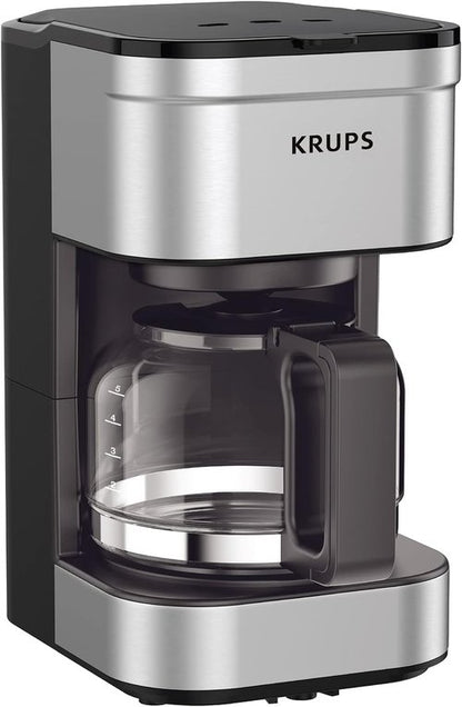 KRUPS Simply Brew Compact 5-Cup Coffee Maker - Stainless Steel, Pause & Brew, Keep Warm Feature
