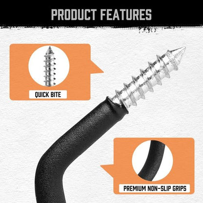 HORUSDY Heavy Duty Bike Hooks - 6 Pack, 7.5 Inches, 100LBS Capacity for Garage Storage