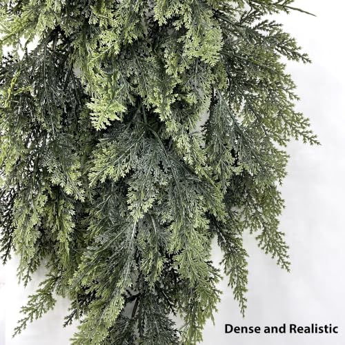 Artificial Cedar Christmas Teardrop Swag Set - 29 Inch Holiday Decor