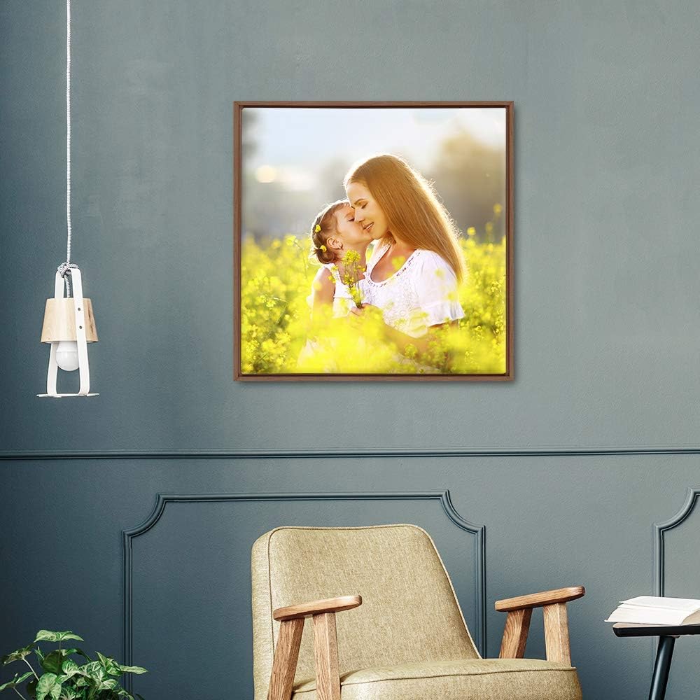 wall26 Framed Canvas Wall Art - Custom Home Decor for Living Room & Bedroom | 24"x24", Natural Frame