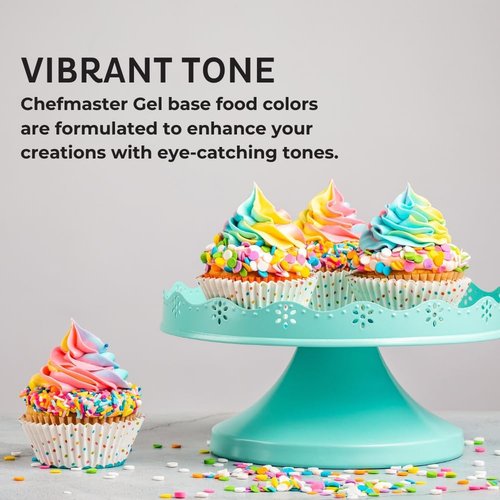 Chefmaster Leaf Green Gel Food Coloring - Vibrant Professional-Grade Dye for Icing & Fondant | 1 oz
