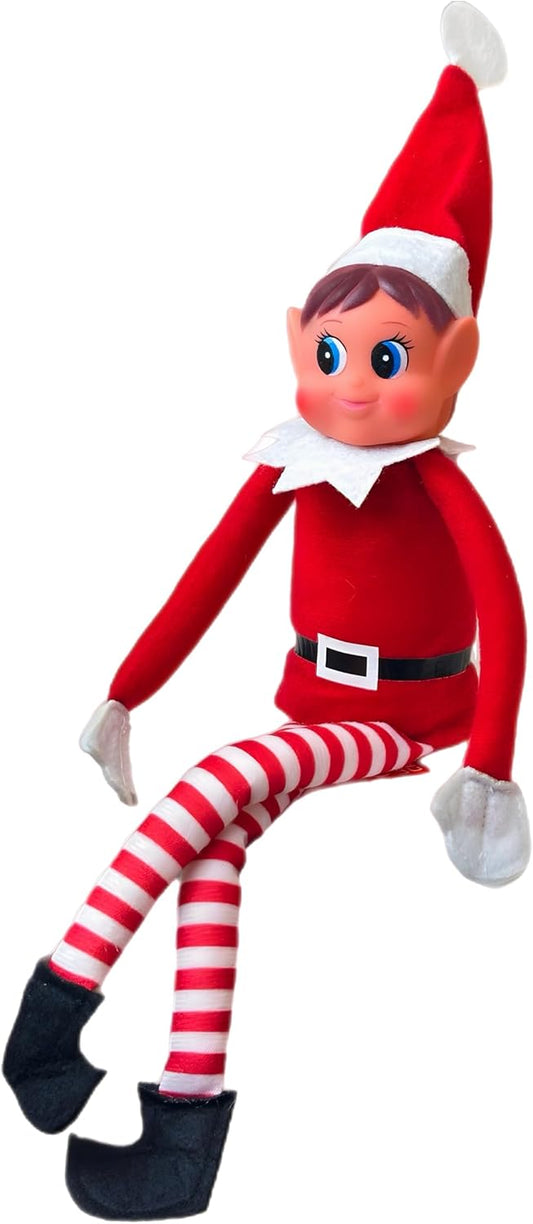 Skiennix Christmas Elf Plush Toy - 12 Inches with Attachable Arms for Fun Display