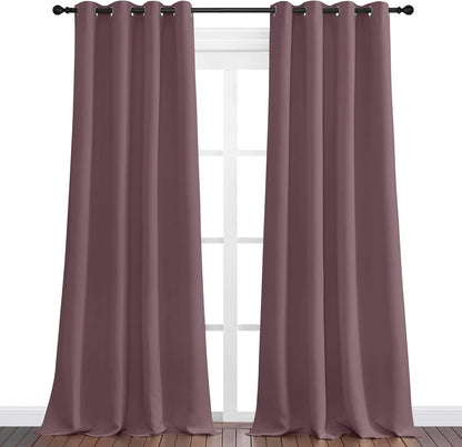 NICETOWN Blackout Curtains - 102" Long, 55" Wide | Sound Reducing, Heat & Cold Blocking Panels for Modern Rooms