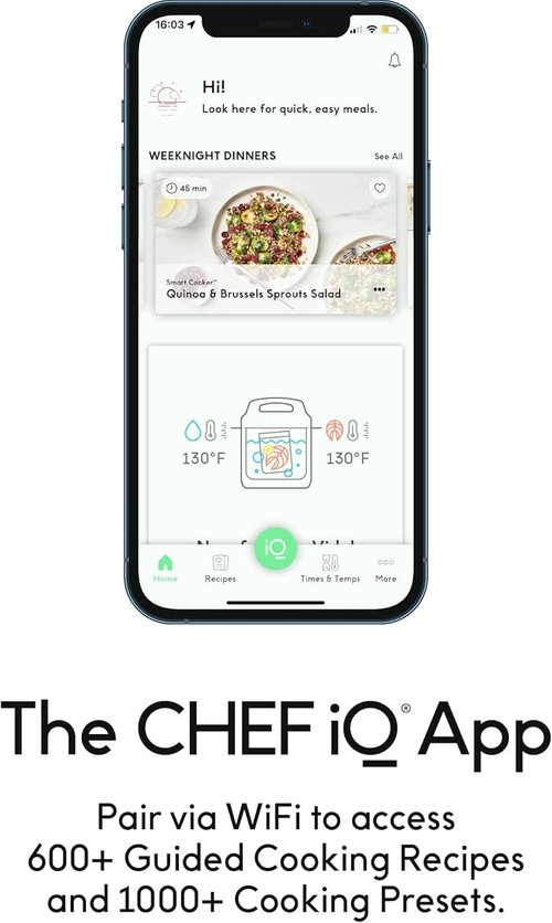 CHEF iQ Smart Pressure Cooker - 10-in-1 Multicooker with WiFi & Built-in Scale | 6 Quart Family Size