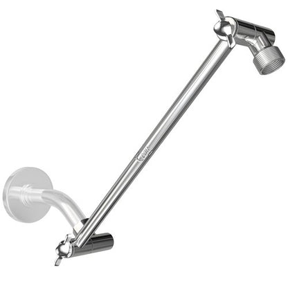 Coeur Designs 16-Inch Extra Long Shower Extension Arm. Solid Brass. Height/Angle Adjustable With a Unique Locking Gear for a Perfect Position Every time. Holds All Showerhead Sizes.