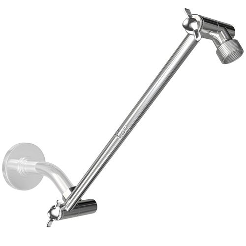 Coeur Designs 16-Inch Extra Long Shower Extension Arm. Solid Brass. Height/Angle Adjustable With a Unique Locking Gear for a Perfect Position Every time. Holds All Showerhead Sizes.
