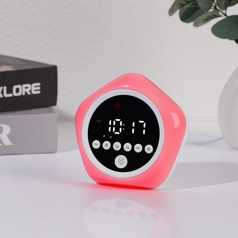 Ok to Wake Kids Alarm Clock with Green/Red Lights, Sleep Training Clock (Pack of 2) - Tiny Variation: Small