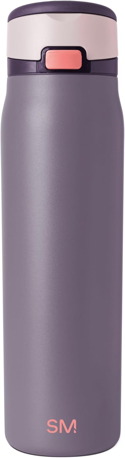 Simple Modern Mesa Loop Water Bottle - Insulated Stainless Steel with Covered Straw | 30oz | Iris Sage
