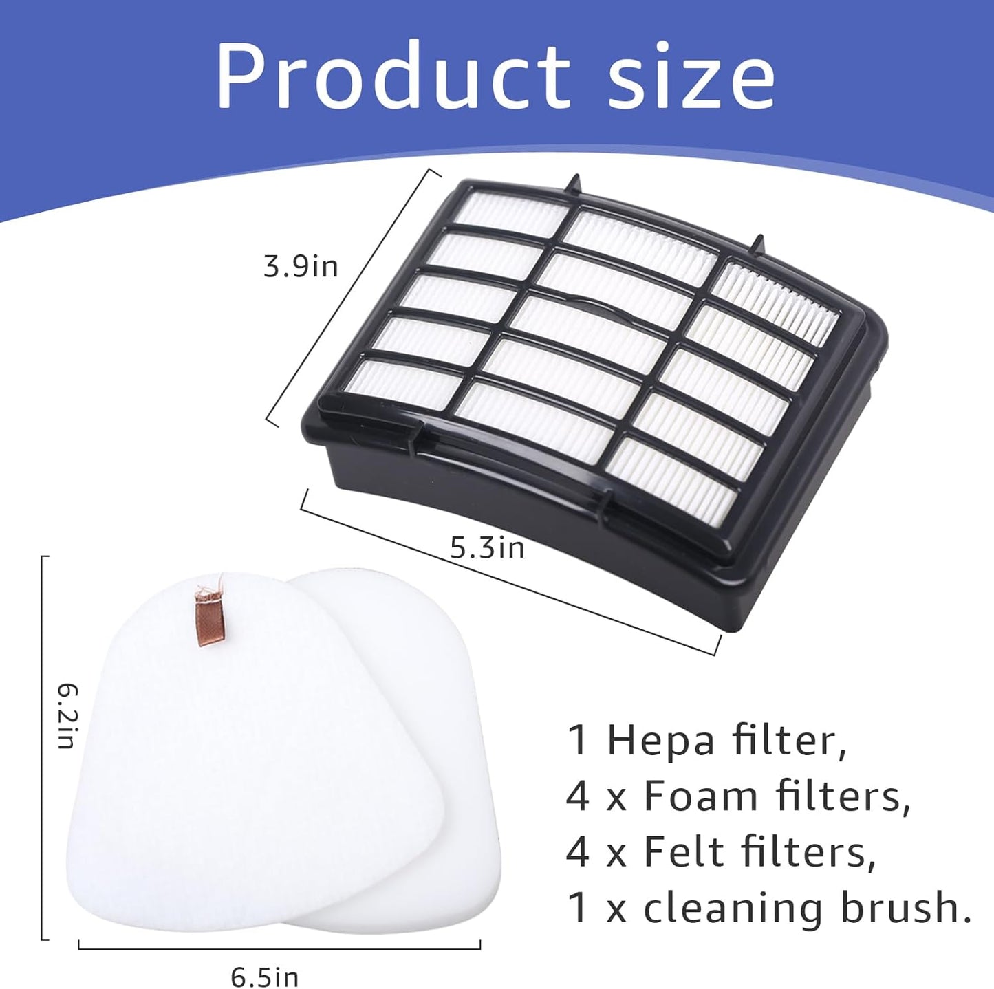Shark HEPA & Foam Filter Set - Replacement for Navigator Lift-Away NV350 Series | XFF350 & XHF350