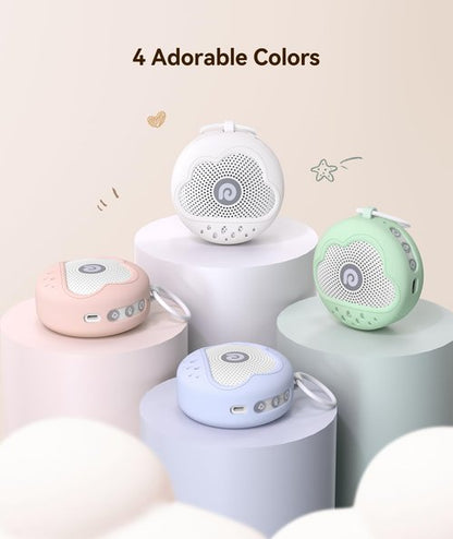 Dreamegg White Noise Machine - Portable Sound Machine Baby with Safe Silicone Cover, Features Powerful Battery, 21 Soothing Sound, Noise Canceling for Sleeping, Baby Registry Gift, Nursery(Pink)
