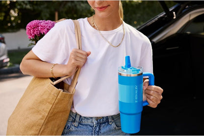 STANLEY Quencher ProTour 30 oz Tumbler - Leakproof Lid, Built-In Straw & Handle | Insulated, BPA-Free | Black Fade
