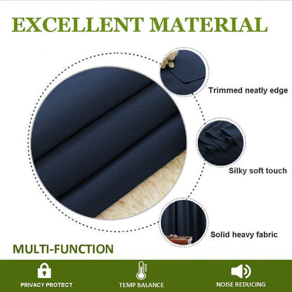 NICETOWN Blackout Curtains - All Season Thermal Insulated Grommet Drapes for Kids' Room | Navy, 34 x 72 Inches