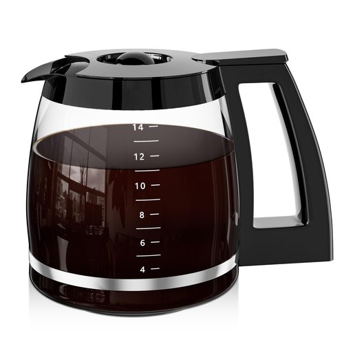 14-Cup Coffee Pot Replacement for Cuisinart Coffee Maker DCC-2200, DCC-2600, DCC-2800, DCC-3200, and DCC-3200P1, Glass Carafe Replacement for Cuisinart, BPA Free, Dishwasher Safe