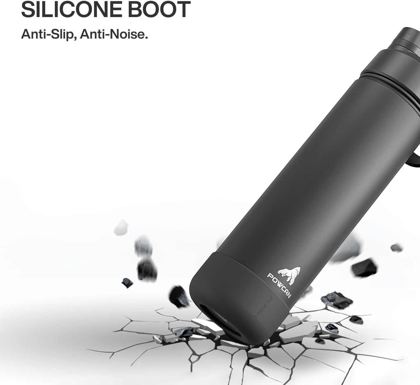 POWCAN Silicone Water Bottle Boot - Anti-Slip, Non-Toxic Protective Sleeve for Extra Durability