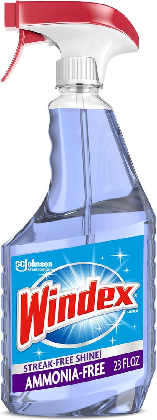 Windex Glass Cleaner Spray - Ammonia-Free Formula in 23 Fl Oz | Eco-Friendly Coastal Plastic Bottle