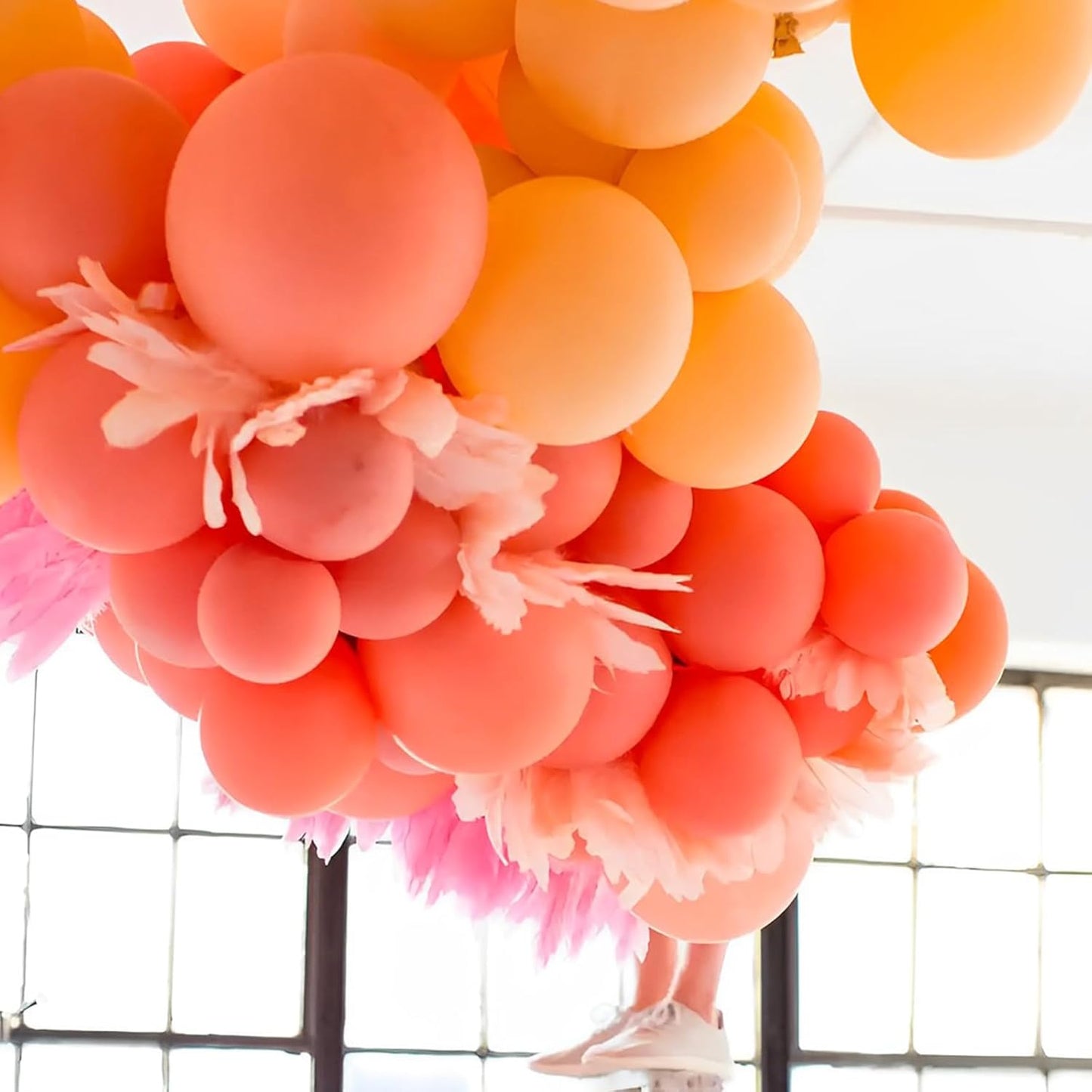 Voircoloria 12-Inch Burnt Orange Latex Balloons - 110pcs for Thanksgiving, Weddings & Parties