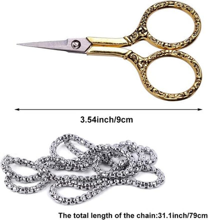 BUTUZE Embroidery Scissors - Exquisite Retro Design for Sewing & DIY Projects | Stainless Steel