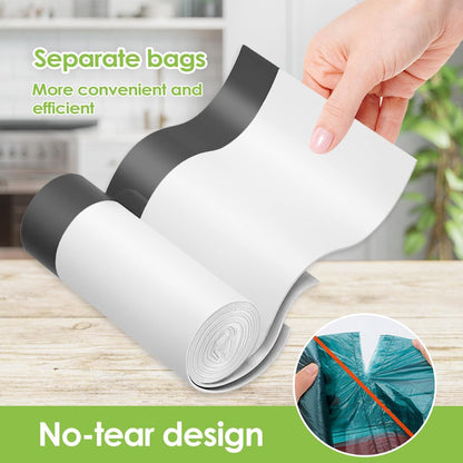 Teivio 4 Gallon Strong Drawstring Trash Bags - 140 Count White Garbage Bin Liners for Home & Office
