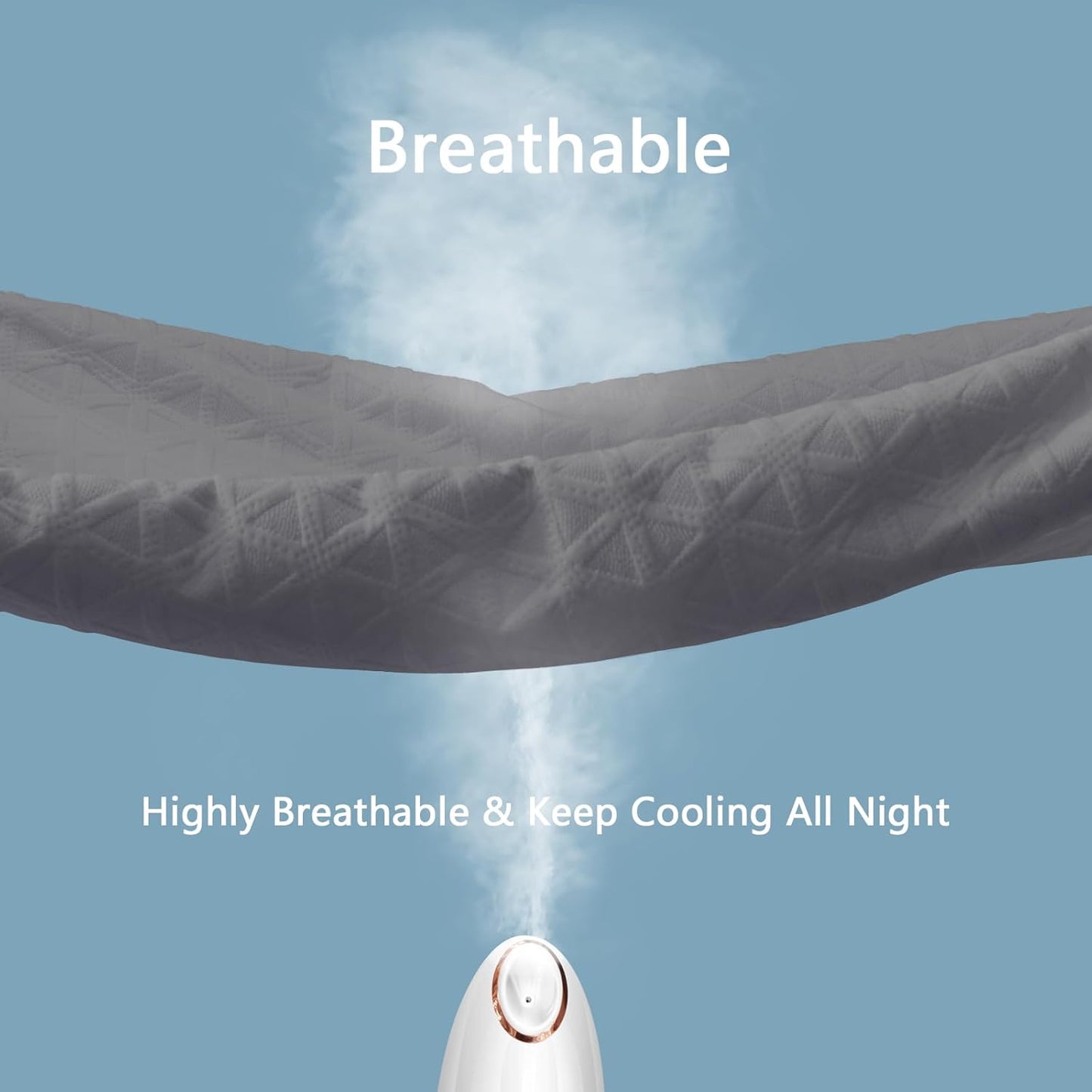 Regine Switzerland Premium Waterproof Mattress Protector - Breathable Cooling Bed Cover, California King Size, Gray