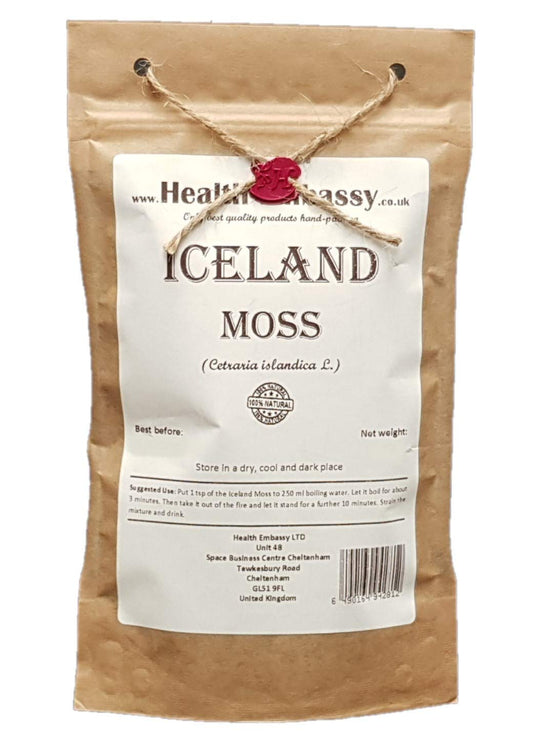 Health Embassy Iceland Moss | Cetraria Islandica L | 100% Natural (100g)