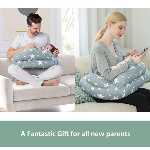 Chilling Home Nursing Pillow for Breastfeeding, Adjustable Nursing Pillow Breast Feeding Pillow Bottle Feeding, Breastfeeding Essentials for Newborn, Removable Cover
