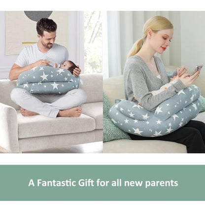 Chilling Home Nursing Pillow for Breastfeeding, Adjustable Nursing Pillow Breast Feeding Pillow Bottle Feeding, Breastfeeding Essentials for Newborn, Removable Cover