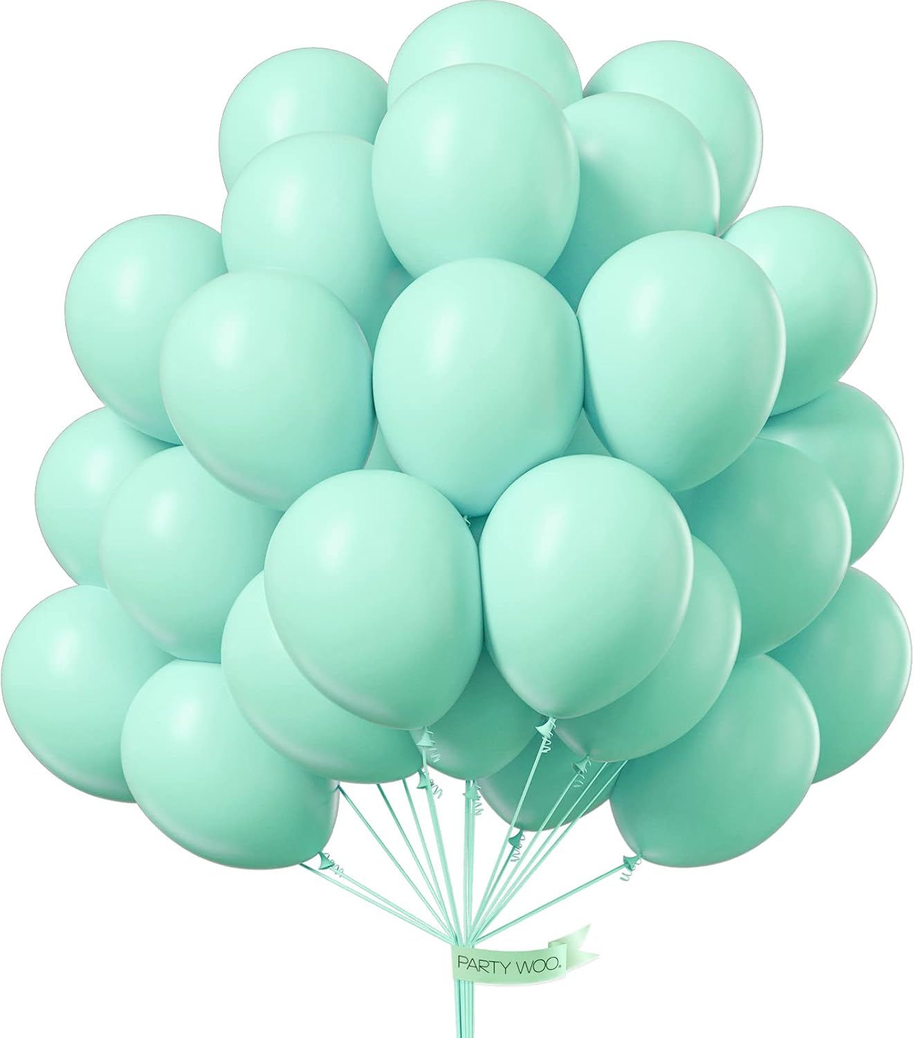 PartyWoo Teal Balloons - 50 Pack 12 Inch Pastel Turquoise Balloons for Graduation & Baby Showers