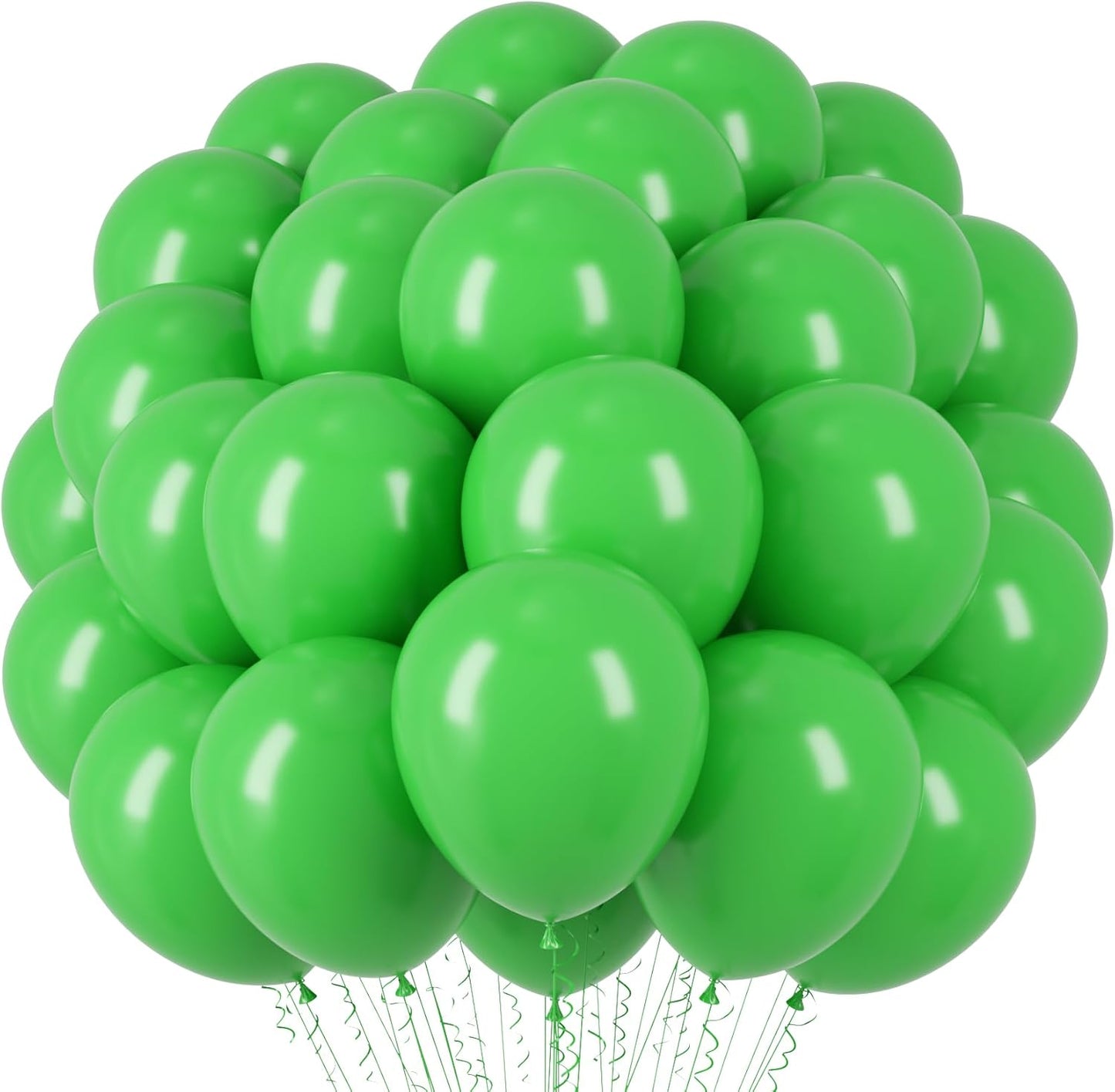 Voircoloria Green Balloons - 12-Inch Latex Party Balloons | 66-Pack for Graduation, Weddings & Celebrations