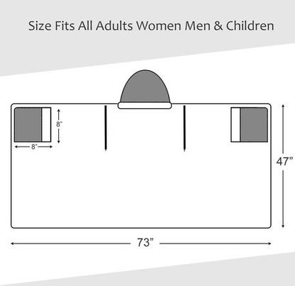 Catalonia Hooded Blanket Poncho | Wearable Blanket Wrap with Hand Pockets | Comfy Sherpa Fleece Throw Cape for Children and Adults, Women Gift