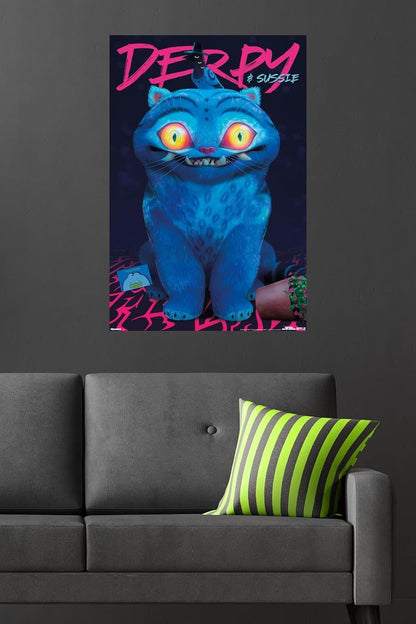 Netflix KPop Demon Hunters Wall Poster - Derpy & Sussie Design, 34L x 22.4W, Unframed