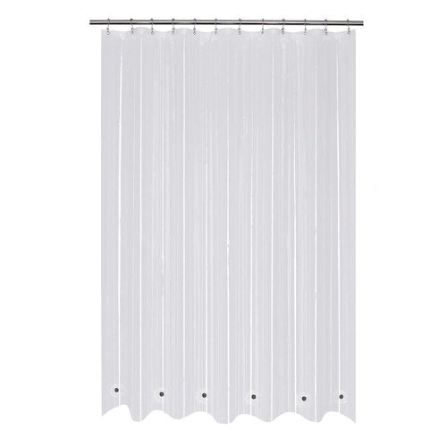 Mrs Awesome 66x72 Shower Curtain Liner with 6 Magnets Clear Thick PEVA Waterproof Plastic Shower Curtain 66 x 72 inches, Clear