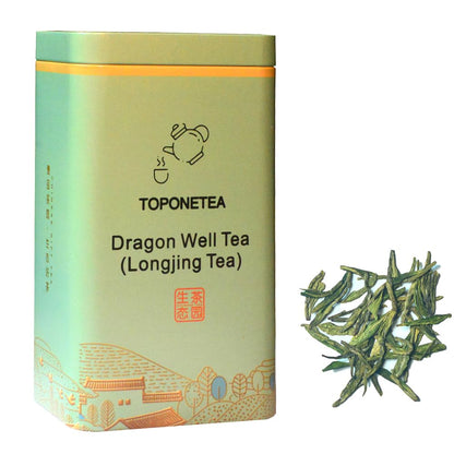 JQ 2024 New Harvest Pre-Qingming Dragon Well Green Tea -Basic Grade- Ming Qian LongJing Cha, Hangzhou Origin Loose Leaf Green Tea (4.4 oz/125g)