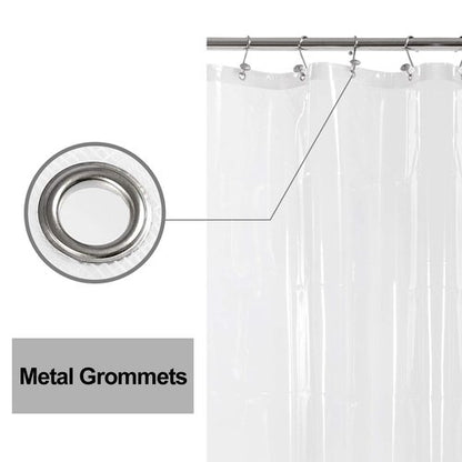 Barossa Design Narrow Shower Curtain Liner with 3 Magnets - 36" x 78", Waterproof PEVA Shower Liner for Small Long Bathroom Stall, PVC Free, Metal Grommets - Clear, 36X78