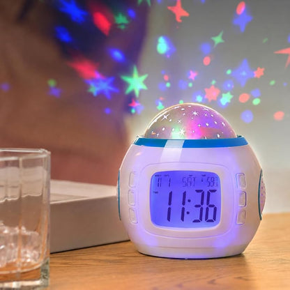 Starry Sky Projection Alarm Clock with Music Function