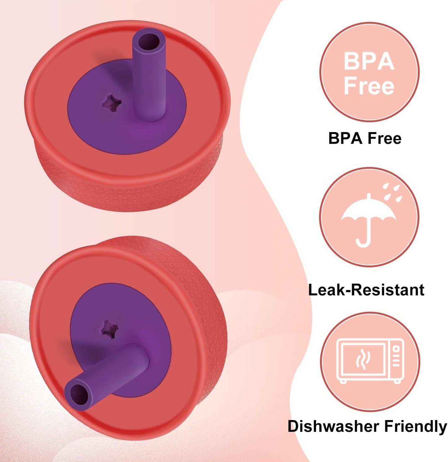 Owala | 2-Pack Replacement Lids for Kids Insulation Tumblers - Spill Resistant, BPA-Free, Dishwasher Safe