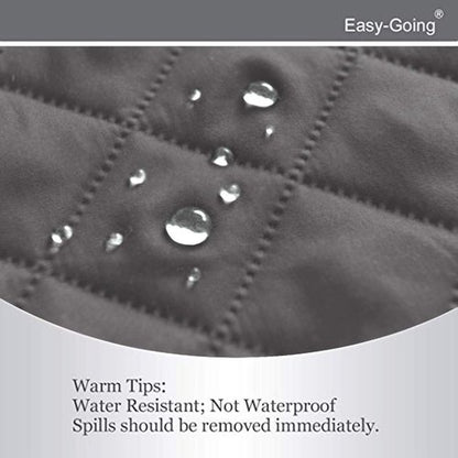 Easy-Going Reversible Couch Cover for 3 Cushion Couch Sofa Cover for Dogs Water Resistant Furniture Protector Cover with Foam Sticks Elastic Straps for Pet Cat (Sofa, Gray/Gray)